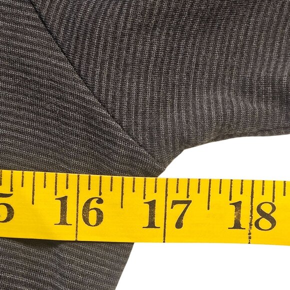 WoolX Charcoal Micro Stripe Merino Woman Top M Technical Outdoor Athflow Layer - Picture 5 of 7